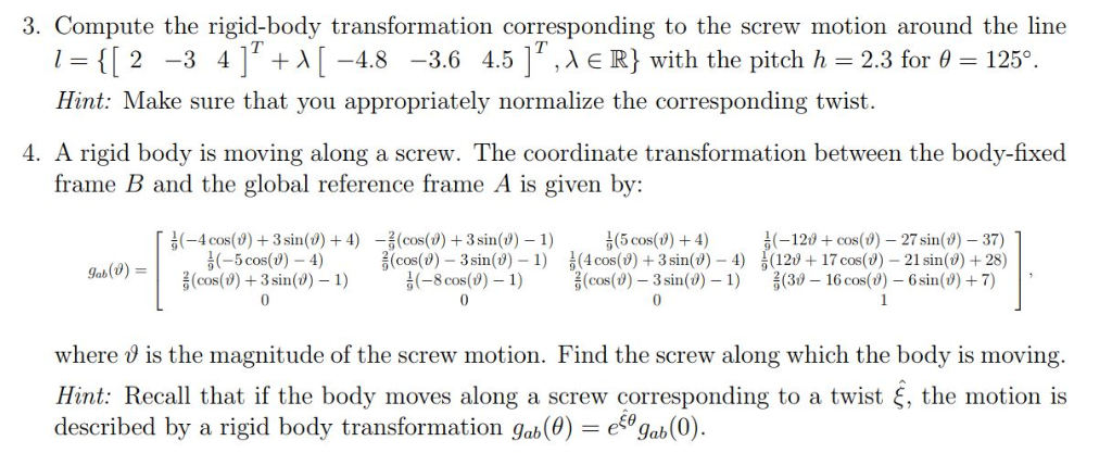 rigid motion transformation rigid motion transformation