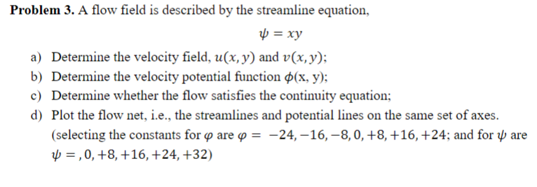Solved Problem 3. A flow field is described by the | Chegg.com