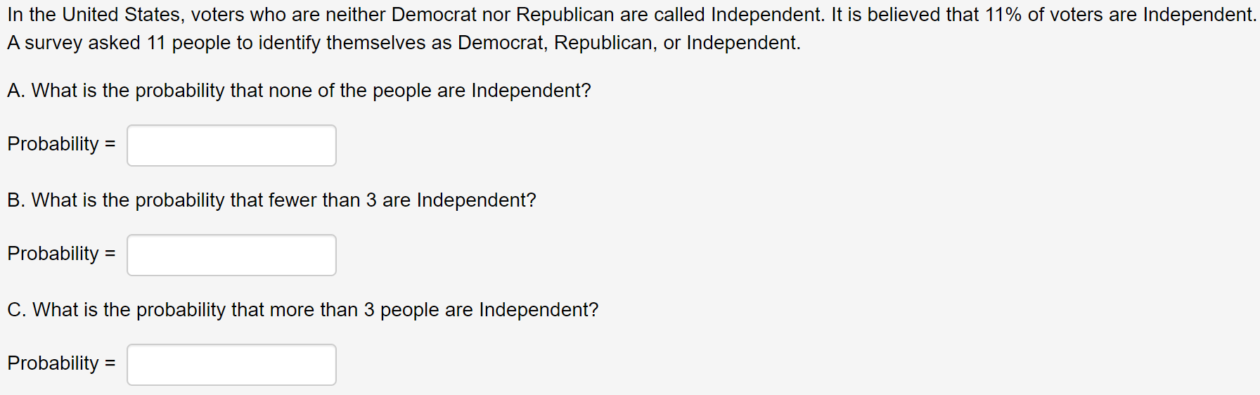 Solved In The United States, Voters Who Are Neither Democrat | Chegg.com