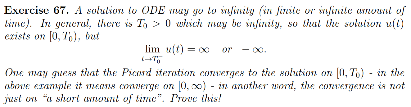 Solved A solution to ODE may go to infinity (in finite or | Chegg.com