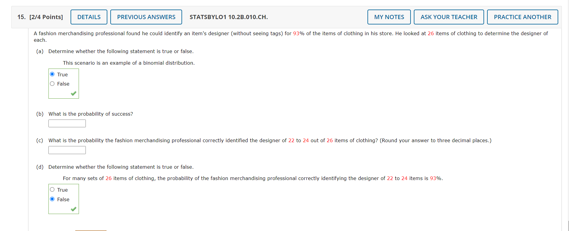 Solved 15. [2/4 Points] DETAILS PREVIOUS ANSWERS STATSBYLO1 | Chegg.com