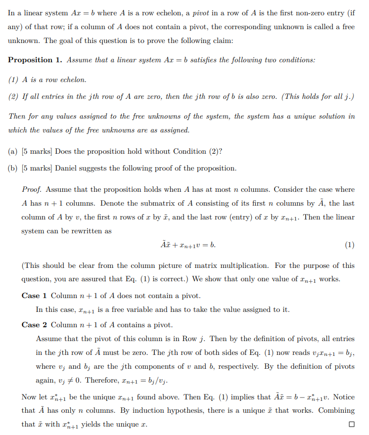 Solved 5. In a matrix the number of leading zeros in Row i