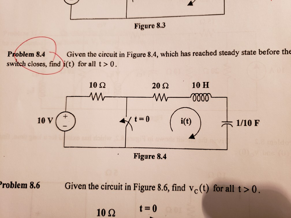 Solved Figure 8.3 Problem 8.4Given The Circuit In Figure | Chegg.com