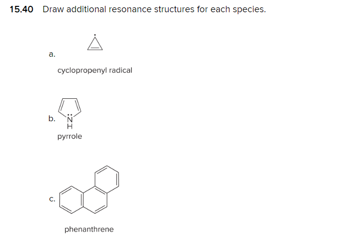 Solved 540 Draw Additional Resonance Structures For Each 8890