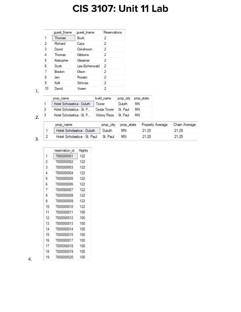 Solved I need help in making the SQL for numbers through 1 | Chegg.com