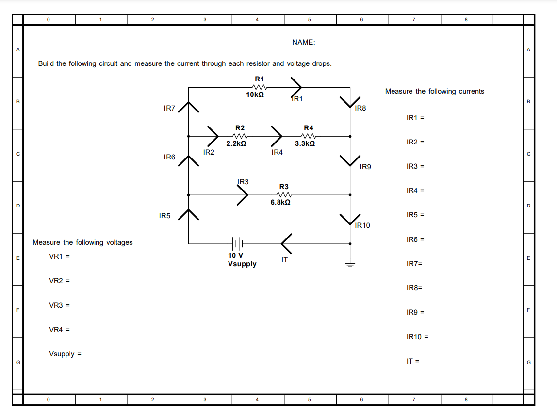 Solved Build the following circuit and measure the current | Chegg.com