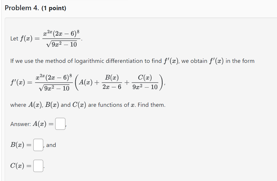 Solved Let F X 9x2−10x2x 2x−6 8 If We Use The Method Of