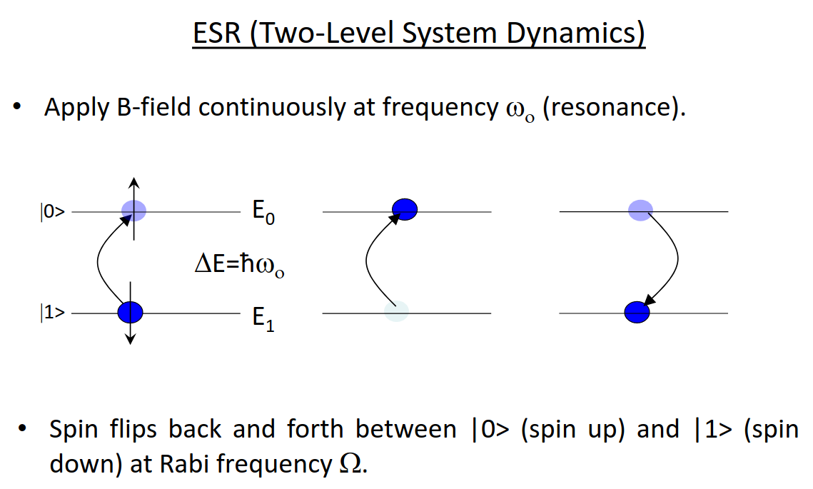 Solved Esr Two Level System Dynamics Apply B Field Co Chegg Com
