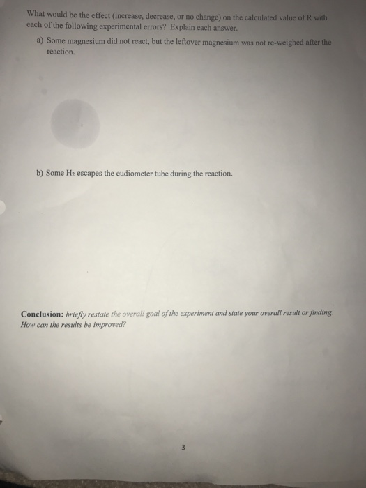 What would be the effect (increase, decrease, or no | Chegg.com