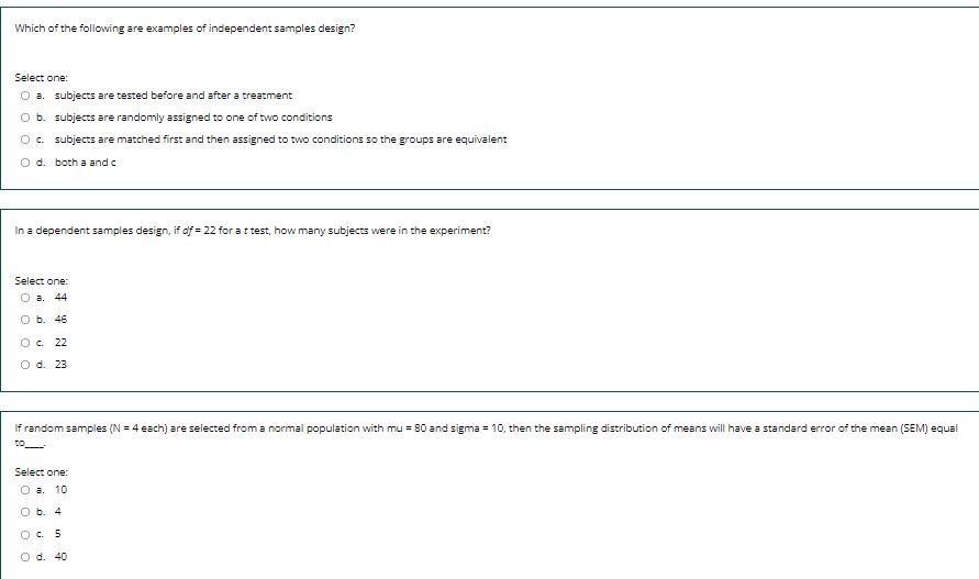 Solved Which of the following are examples of independent | Chegg.com