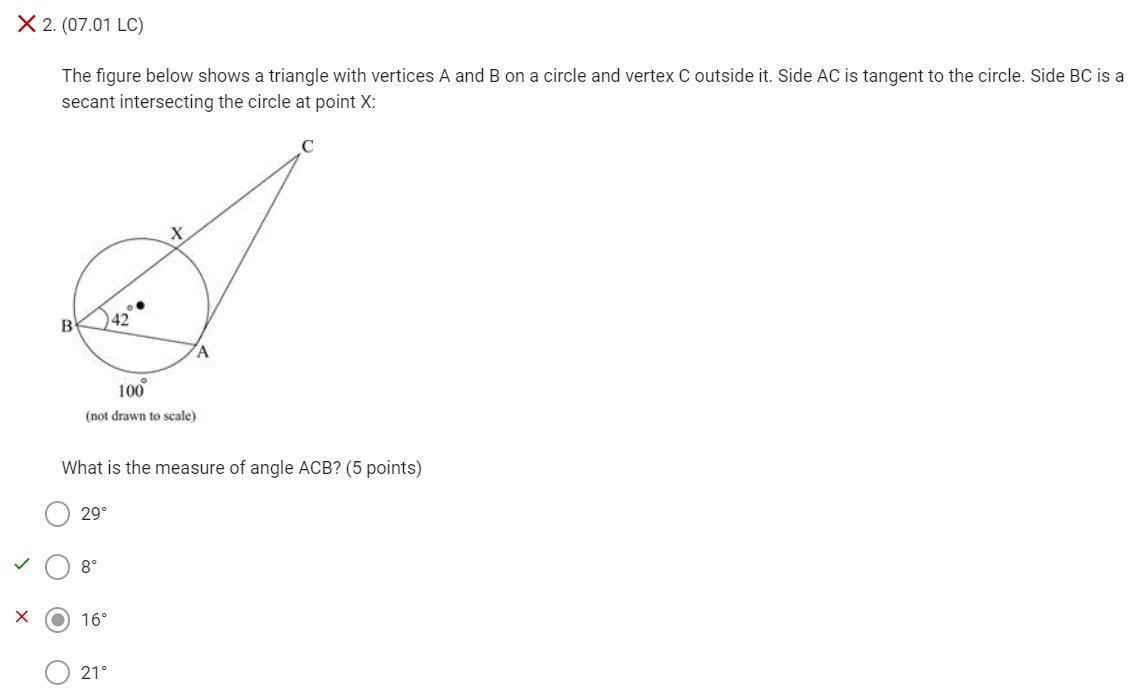 Solved X 2 0701 Lc The Figure Below Shows A Triangle 9094