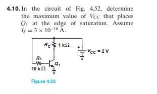 Solved 4.10. In the circuit of Fig. 4.52. determine the | Chegg.com