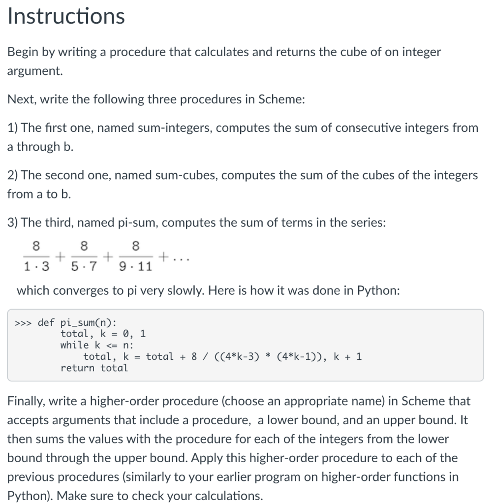 Solved Instructions Begin by writing a procedure that Chegg