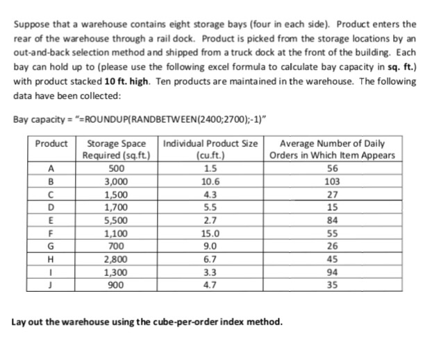 Suppose that a warehouse contains eight storage bays | Chegg.com