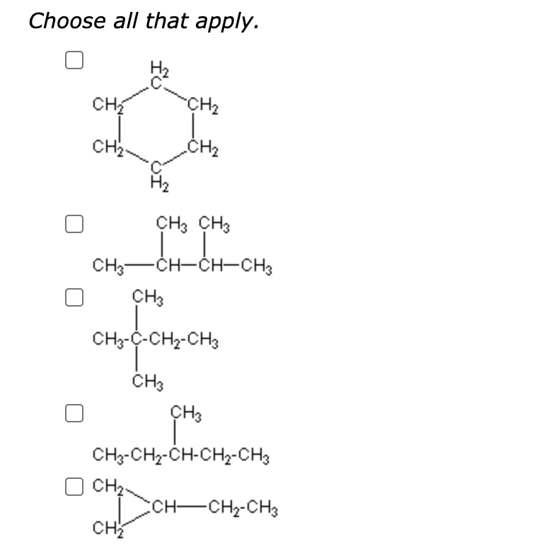 Solved A Model Of An Alkane Appears In The Window Below 2716