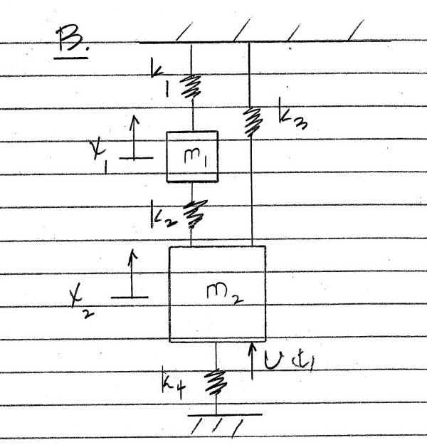 B. \( \frac{1}{k} 1 \frac{1}{1 / 3} 1 \)
\( \psi_{1}+m_{1} k_{3} \)
\( x_{2}+1 m_{2} \)
\( k_{4} \frac{1}{1 !} \mid v \omega_