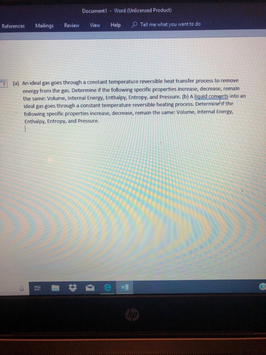 Solved Document1 Word (Unlicensed Product) References