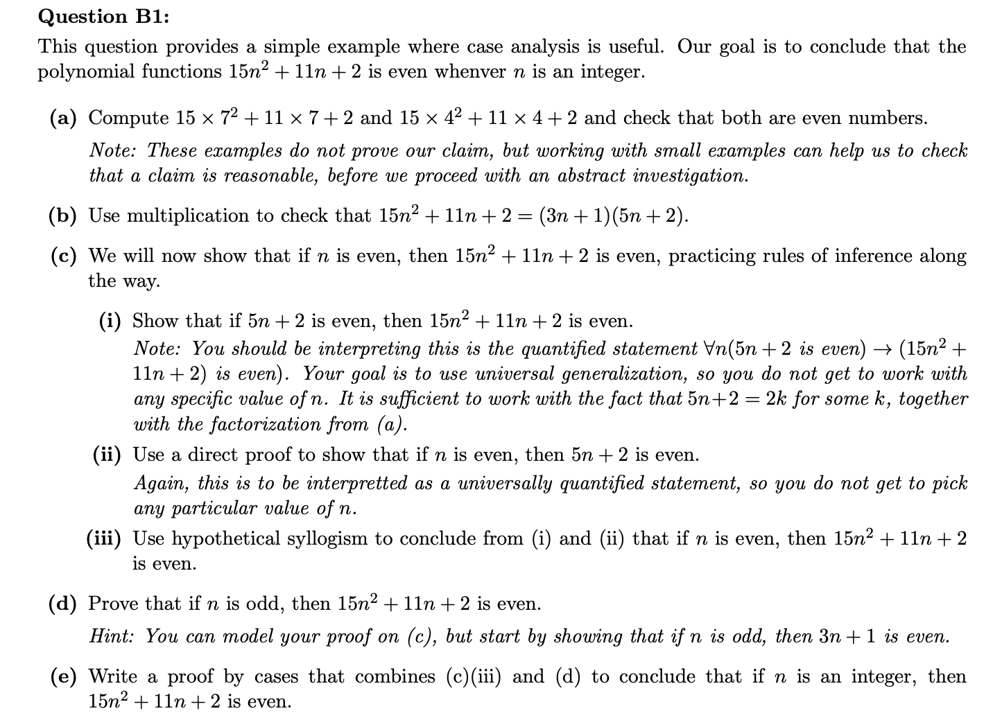 Solved Question B1: This Question Provides A Simple Example | Chegg.com