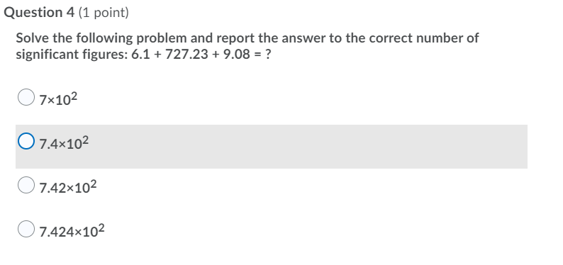 Solved Question 4 (1 point) Solve the following problem and | Chegg.com
