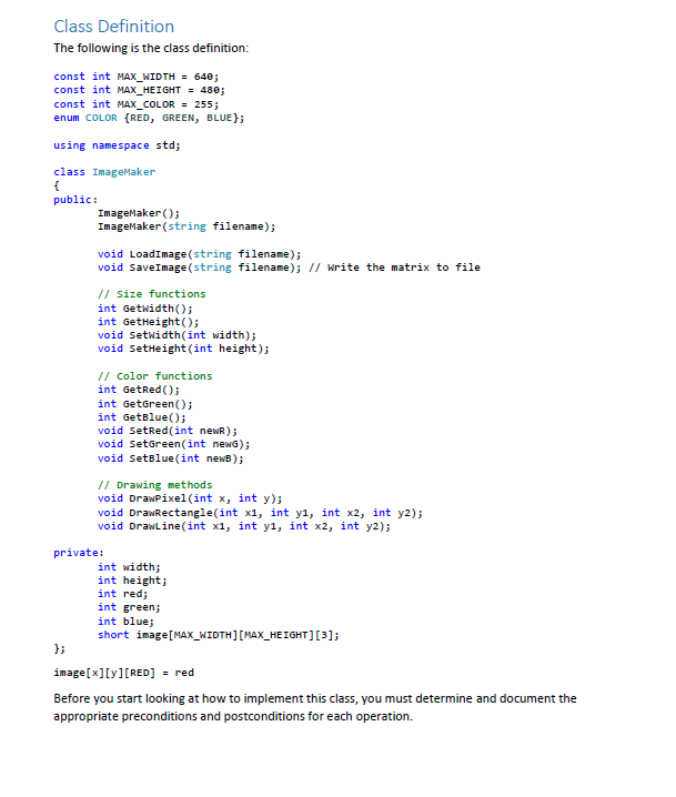 Portable Pix Map Image Format Specification The | Chegg.com