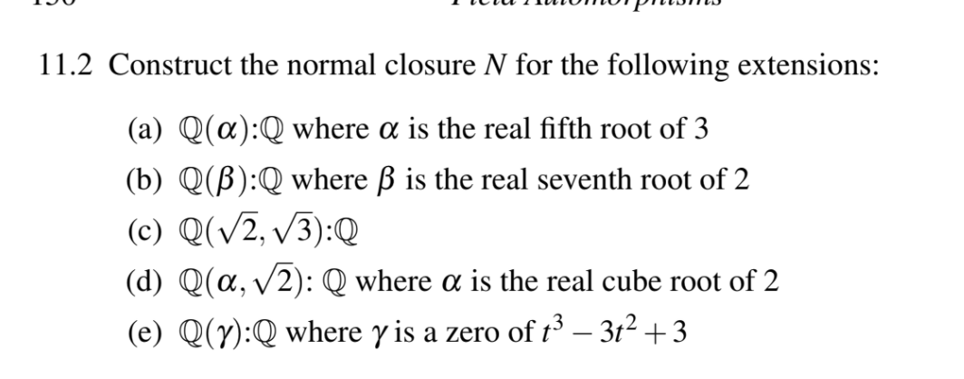 Solved 11 2 Construct The Normal Closure N For The Follow Chegg Com