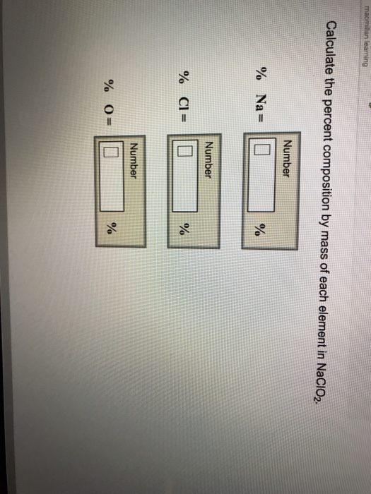 Solved Calculate the percent composition by mass of each
