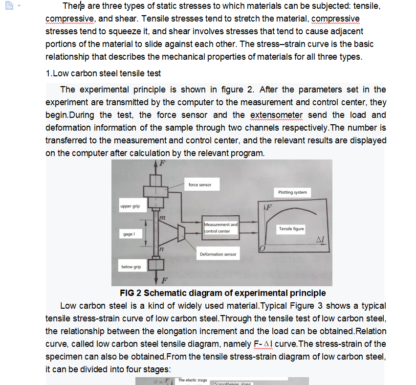 specimen and general setup of the tensile test is | Chegg.com