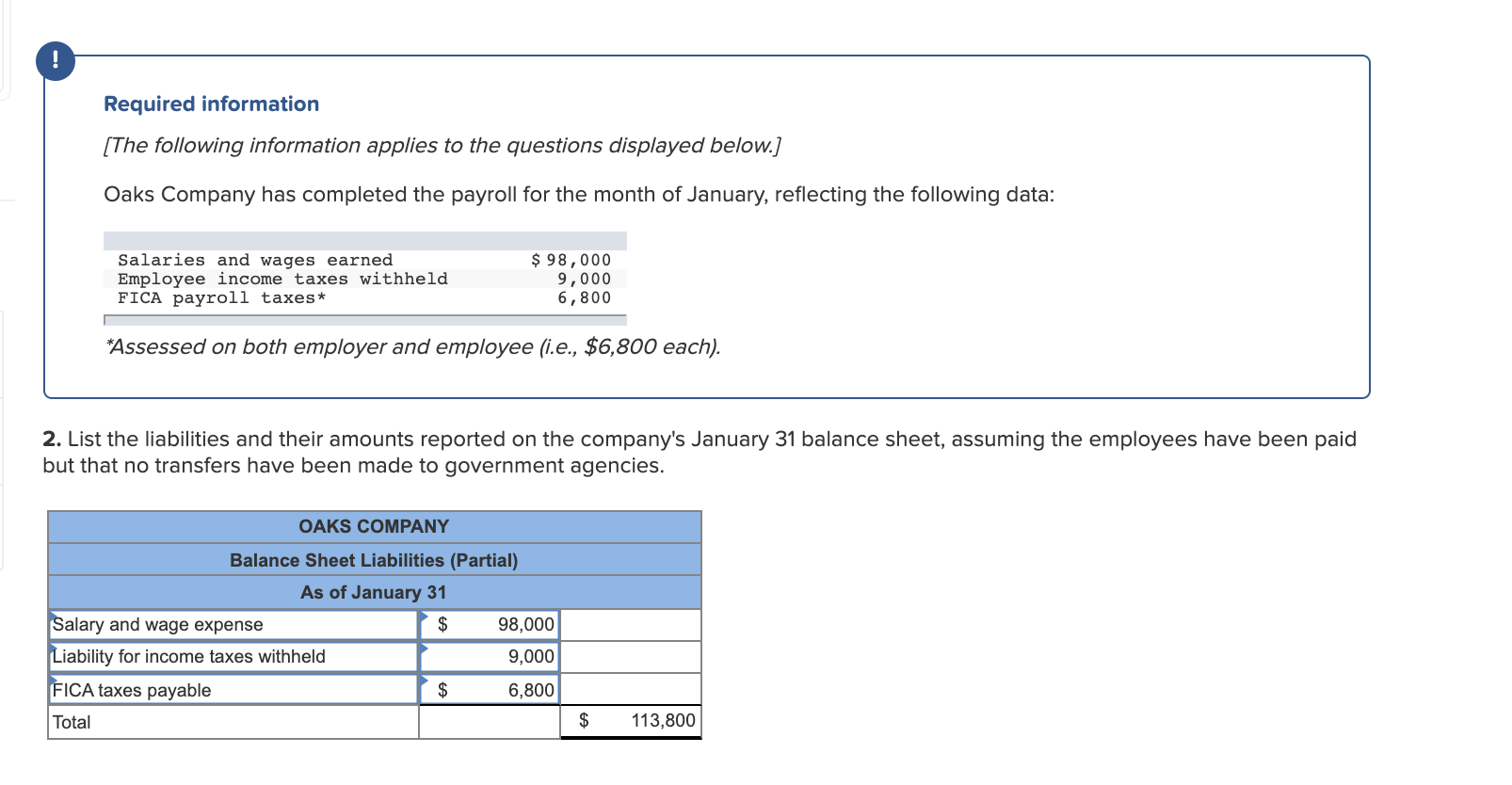 Solved ! Required information [The following information