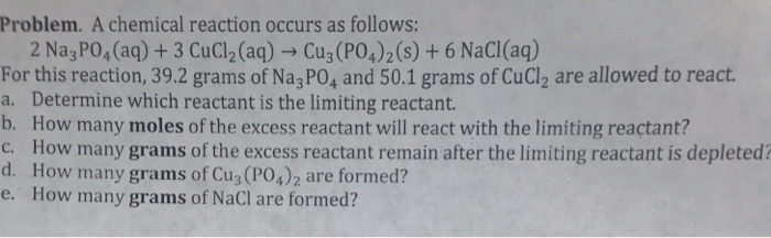 Solved Problem. A chemical reaction occurs as follows 2 Na3 | Chegg.com