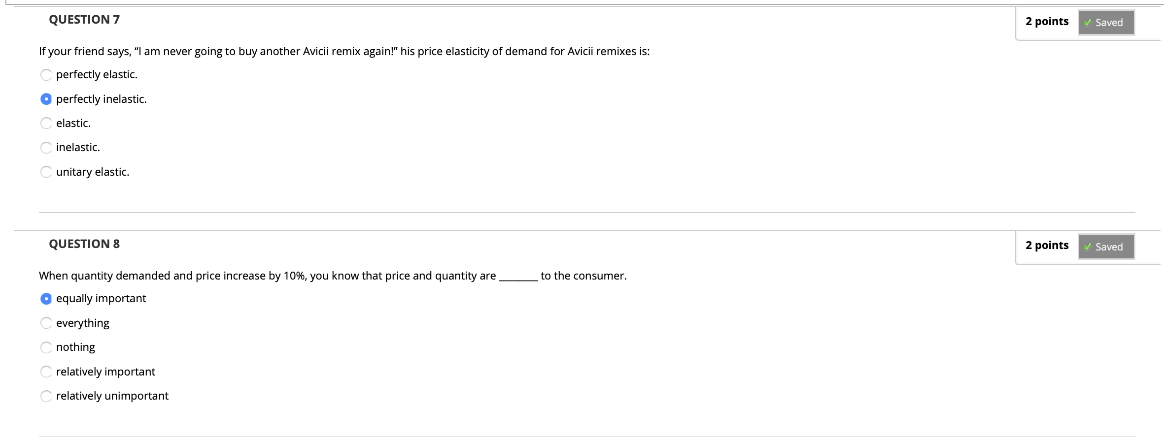 Solved QUESTION 5 2 points Save Answer If the cross-price | Chegg.com