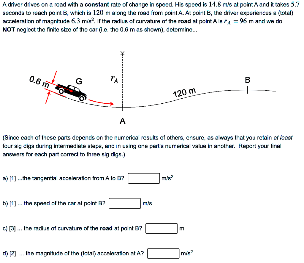 Solved A driver drives on a road with a constant rate of | Chegg.com