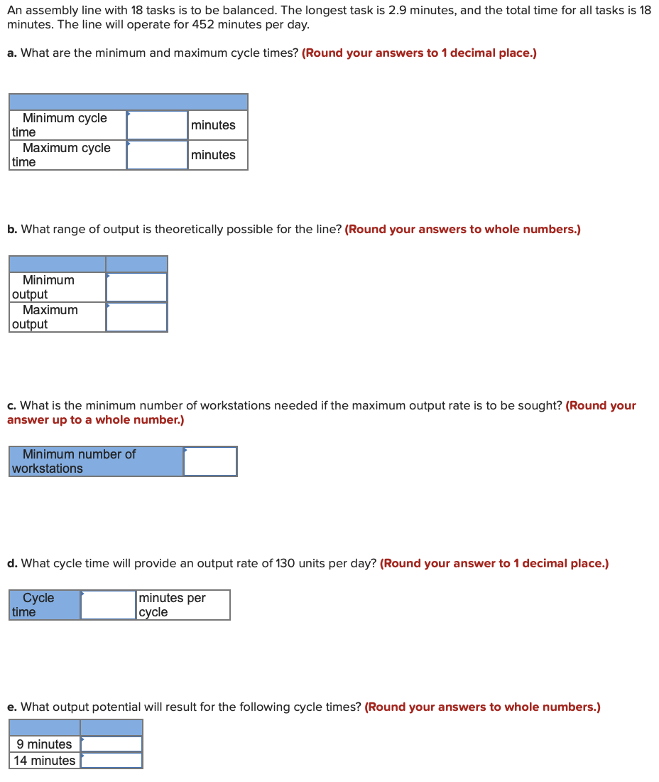 Solved An assembly line with 18 tasks is to be balanced. The 