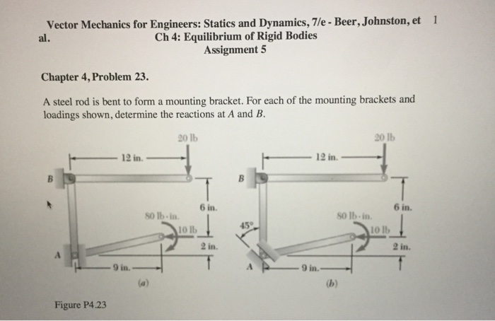 Solved 1 Vector Mechanics For Engineers: Statics And | Chegg.com