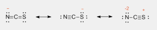 Solved 1.The resonance structures of thiocyanate ion, SCN− | Chegg.com
