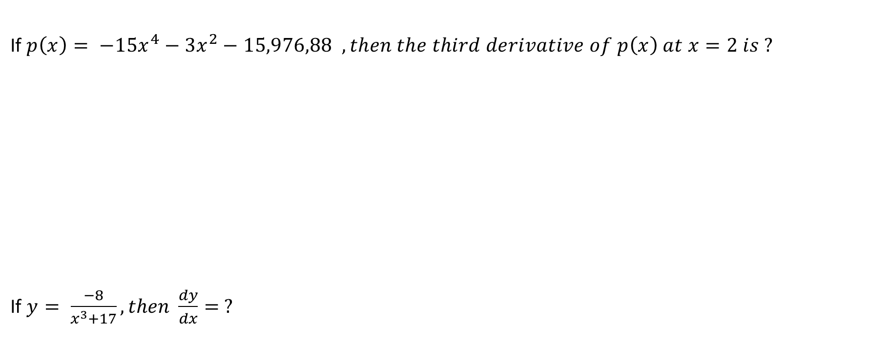 p x )= x 3 3x 2 5x 15