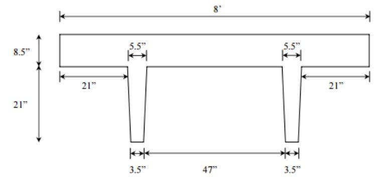 Solved For The Reinforced Stone Concrete Double Tee-beam 