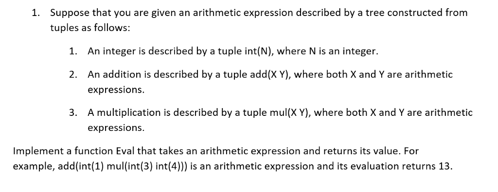 Solved Suppose that you are given an arithmetic expression | Chegg.com