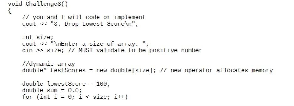 #include using namespace std; void Challenge3(); int | Chegg.com