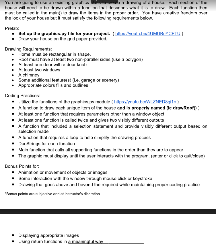 Solved In Python House Starter.py ##Program: House | Chegg.com