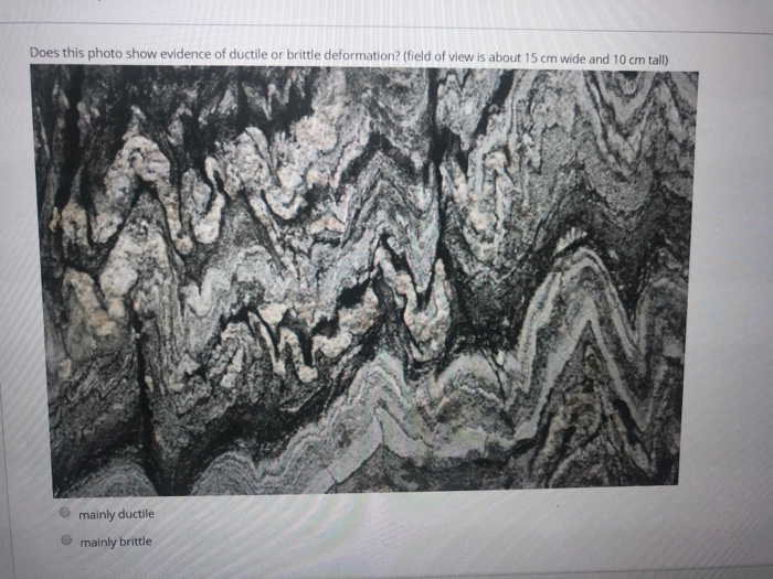 Solved Does This Photo Show Evidence Of Ductile Or Brittle | Chegg.com