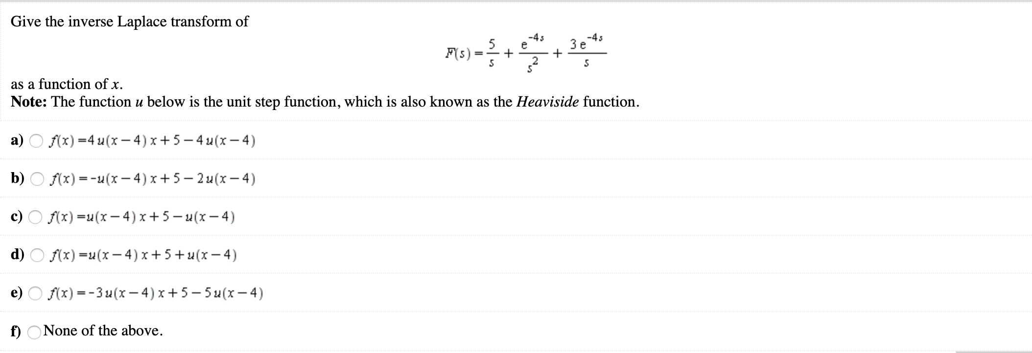 Solved Give the Laplace transform of 0 | Chegg.com
