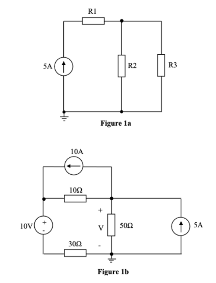 Solved For the network shown in Figure 1a, R1 = 15 Ω, R2 = | Chegg.com