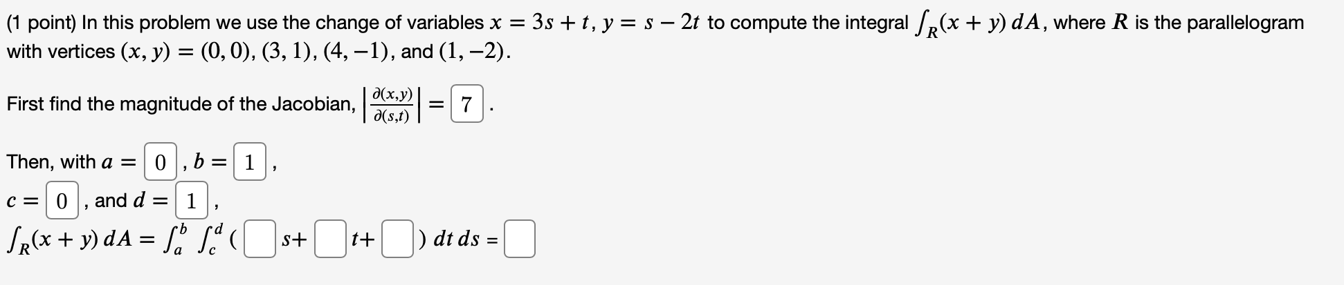 Solved **Please note that the first two parts are correct. | Chegg.com