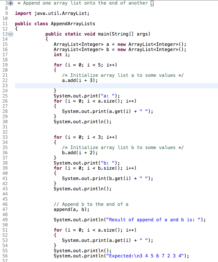 Solved 10 3 Append One Array List Onto The End Of Another Chegg Com