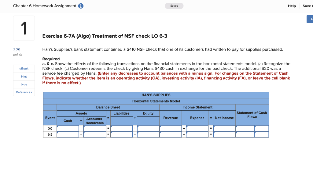 Solved Chapter 6 Homework Assignment Saved Help Save & 1 | Chegg.com