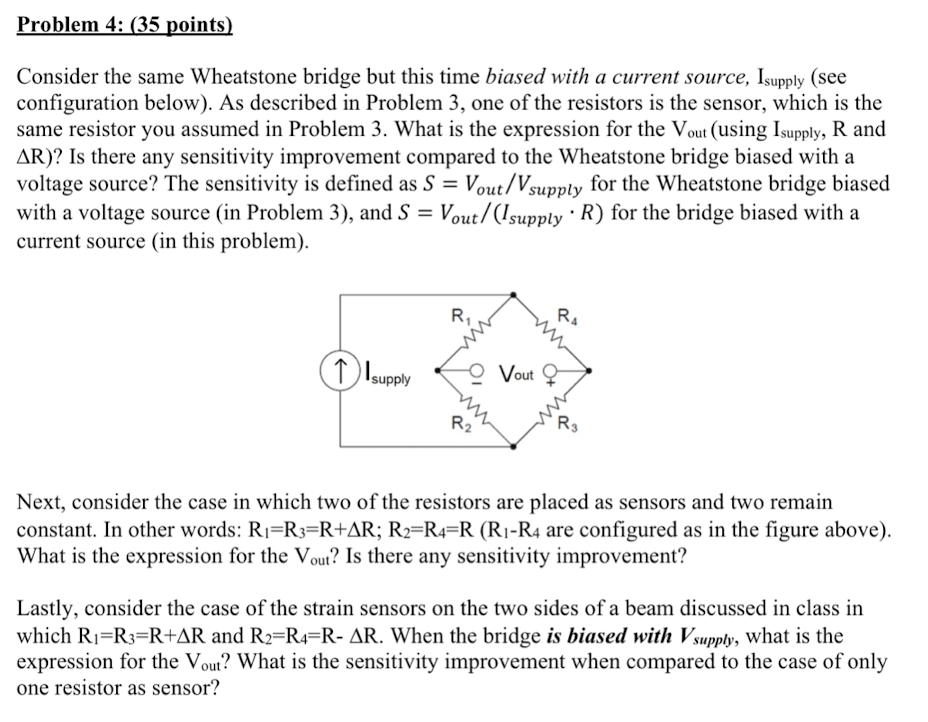 Solved Consider The Same Wheatstone Bridge But This Time | Chegg.com