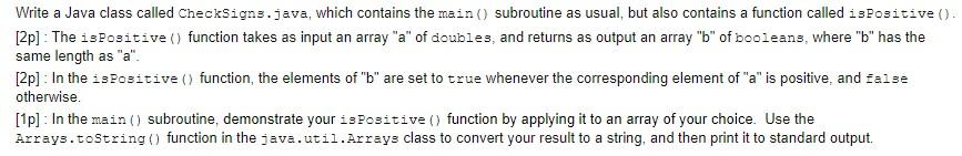 Solved Write a Java class called Checksigns.java, which | Chegg.com