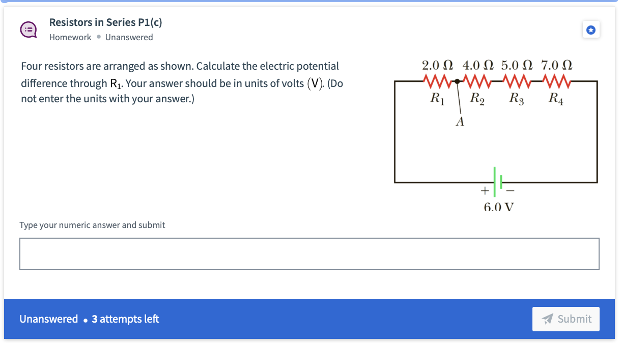 Solved Resistors In Series P1(b) Homework. Answered Four | Chegg.com