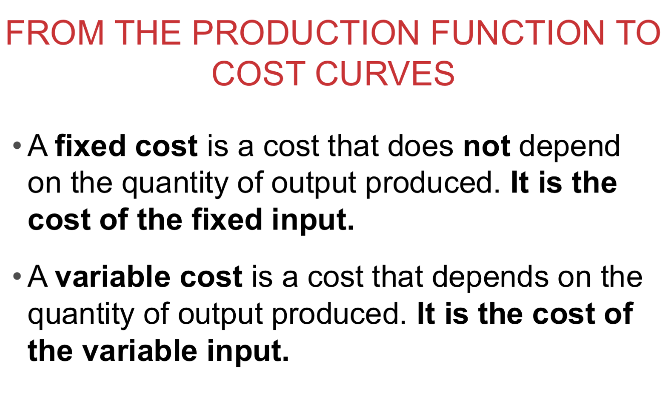 Solved FROM THE PRODUCTION FUNCTION TO COST CURVES- ﻿A fixed | Chegg.com
