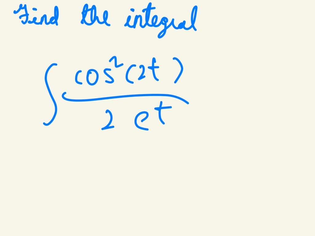 Solved Find the integral of this equation show the steps | Chegg.com